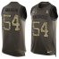 Nike New England Patriots #54 Tedy Bruschi Green Mens Stitched NFL Limited Salute To Service Tank Top Jersey