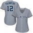 New York Yankees #12 Troy Tulowitzki Grey Road Womens Stitched MLB Jersey