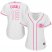Cincinnati Reds #12 Curt Casali White/Pink Fashion Womens Stitched MLB Jersey