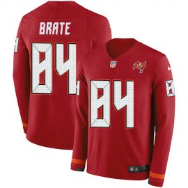 Nike Tampa Bay Buccaneers #84 Cameron Brate Red Team Color Mens Stitched NFL Limited Therma Long Sleeve Jersey