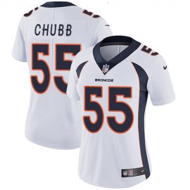 Nike Denver Broncos #55 Bradley Chubb White Womens Stitched NFL Vapor Untouchable Limited Jersey