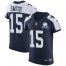 Nike Dallas Cowboys #15 Devin Smith Navy Blue Thanksgiving Mens Stitched With Established In 1960 Patch NFL Vapor Untouchable Throwback Elite Jersey