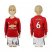 Manchester United #6 Pogba Home Long Sleeves Kid Soccer Club Jersey