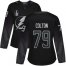 Adidas Tampa Bay Lightning #79 Ross Colton Black Womens 2022 Stanley Cup Final Patch Alternate Authentic Stitched NHL Jersey Womens