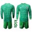 Germany Blank Green Goalkeeper Long Sleeves Kid Soccer Country Jersey