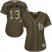 St.Louis Cardinals #13 Matt Carpenter Green Salute to Service Womens Stitched MLB Jersey
