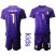 Belgium #1 Courtois Purple Goalkeeper Kid Soccer Country Jersey