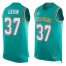 Nike Miami Dolphins #37 Myles Gaskin Aqua Green Team Color Mens Stitched NFL Limited Tank Top Jersey