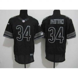 Nike Chicago Bears #34 Walter Payton Black Shadow Mens Stitched NFL Elite Jersey