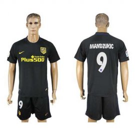 Atletico Madrid #9 Mandzukic Away Soccer Club Jersey