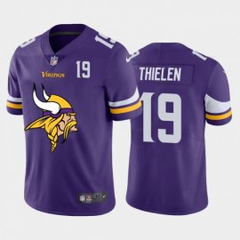Minnesota Minnesota Vikings #19 Adam Thielen Purple Mens Nike Big Team Logo Player Vapor Limited NFL Jersey