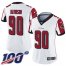 Nike Atlanta Falcons #90 Marlon Davidson White Womens Stitched NFL 100th Season Vapor Untouchable Limited Jersey