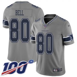 Nike Dallas Cowboys #80 Blake Bell Gray Mens Stitched NFL Limited Inverted Legend 100th Season Jersey