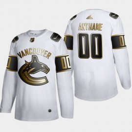 Vancouver Canucks Custom Mens Adidas White Golden Edition Limited Stitched NHL Jersey