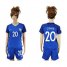 Womens France #20 Coman Home Soccer Country Jersey