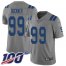 Nike Indianapolis Colts #99 DeForest Buckner Gray Mens Stitched NFL Limited Inverted Legend 100th Season Jersey