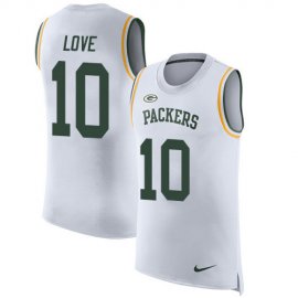 Nike Green Bay Packers #10 Jordan Love White Mens Stitched NFL Limited Rush Tank Top Jersey