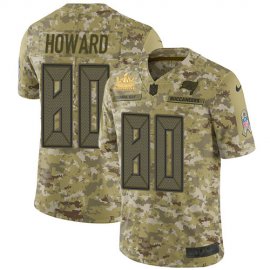 Nike Tampa Bay Buccaneers #80 O. J. Howard Camo Mens Super Bowl LV Champions Patch Stitched NFL Limited 2018 Salute To Service Jersey