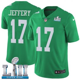 Nike Philadelphia Eagles #17 Alshon Jeffery Green Super Bowl LII Mens Stitched NFL Limited Rush Jersey