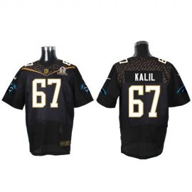 Nike Carolina Panthers #67 Ryan Kalil Black 2016 Pro Bowl Mens Stitched NFL Elite Jersey