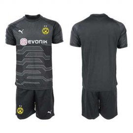 Dortmund Blank Black Goalkeeper Soccer Club Jersey