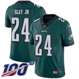 Nike Philadelphia Eagles #24 Darius Slay Jr Green Team Color Youth Stitched NFL 100th Season Vapor Untouchable Limited Jersey