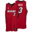 Dwyane Wade 3 Red Authentic Miami Heat Jersey Cheap