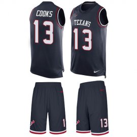 Nike Houston Texans #13 Brandin Cooks Navy Blue Team Color Mens Stitched NFL Limited Tank Top Suit Jersey
