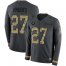Nike Indianapolis Colts #27 Xavier Rhodes Anthracite Salute to Service Mens Stitched NFL Limited Therma Long Sleeve Jersey