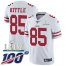 Nike San Francisco 49ers #85 George Kittle White Super Bowl LIV 2020 Mens Stitched NFL 100th Season Vapor Limited Jersey