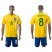 Brazil #8 Augusto Home Soccer Country Jersey