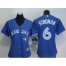 Toronto Blue Jays #6 Marcus Stroman Blue Womens Alternate Stitched MLB Jersey