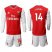 Arsenal #14 Henry Red Home Long Sleeves Soccer Club Jersey