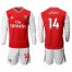 Arsenal #14 Henry Red Home Long Sleeves Soccer Club Jersey