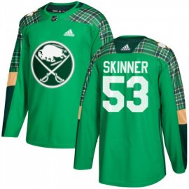 Adidas Buffalo Sabres #53 Jeff Skinner adidas Green St. Patricks Day Authentic Practice Stitched NHL Jersey