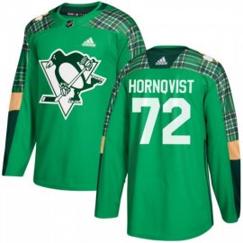 Adidas Pittsburgh Penguins #72 Patric Hornqvist adidas Green St. Patricks Day Authentic Practice Stitched NHL Jersey