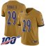 Nike Baltimore Ravens #29 Earl Thomas III Gold Mens Stitched NFL Limited Inverted Legend 100th Season Jersey