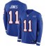 Nike Buffalo Bills #11 Zay Jones Royal Blue Team Color Mens Stitched NFL Limited Therma Long Sleeve Jersey