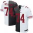 Nike San Francisco 49ers #74 Joe Staley Black/White Mens Stitched NFL Elite Split Jersey