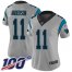 Nike Carolina Panthers #11 Robby Anderson Silver Womens Stitched NFL Limited Inverted Legend 100th Season Jersey