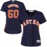 Houston Astros #60 Dallas Keuchel Navy Blue Alternate Womens Stitched MLB Jersey
