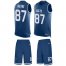 Nike Indianapolis Colts #87 Reggie Wayne Royal Blue Team Color Mens Stitched NFL Limited Tank Top Suit Jersey