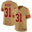 Nike San Francisco 49ers #31 Raheem Mostert Gold Mens Stitched NFL Limited Inverted Legend Jersey