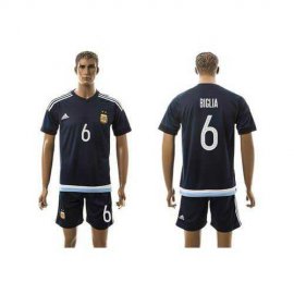 Argentina #6 Biglia Away Soccer Country Jersey