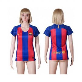 Womens Barcelona Blank Home Soccer Club Jersey