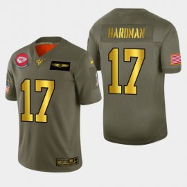 Kansas City Chiefs #17 Mecole Hardman Mens Nike Olive Gold 2019 Salute to Service Limited NFL 100 Jersey