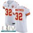 Nike Kansas City Chiefs #32 Tyrann Mathieu White Super Bowl LIV 2020 Mens Stitched NFL New Elite Jersey