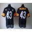 Nike Pittsburgh Steelers #43 Troy Polamalu Black Team Color With C Patch Mens Stitched NFL Elite Jersey