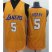 Los Angeles Lakers 5 Robert Horry Yellow Revolution 30 NBA Jerseys