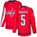 Adidas Washington Capitals #5 Rod Langway Red Home Authentic Stitched NHL Jersey